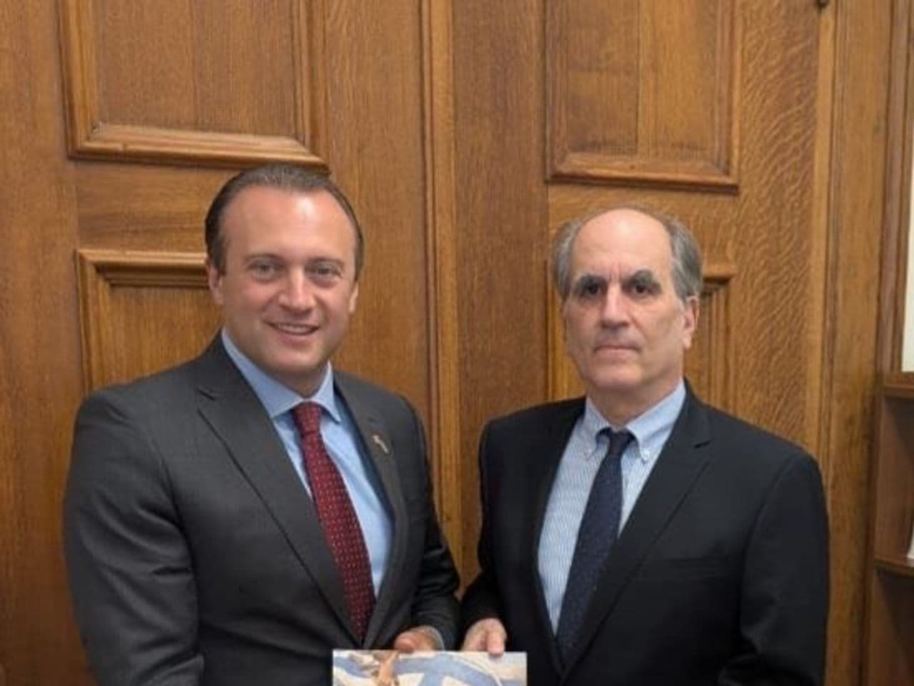 Ambassador of Georgia to the Hellenic Republic, Levan Beridze held a meeting with the Diplomatic Advisor of the Speaker of the Hellenic Parliament, Mr. Konstantinos Economides